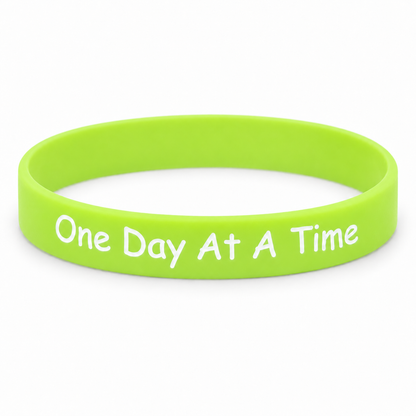 Debossed Wristbands  "One Day At A Time"