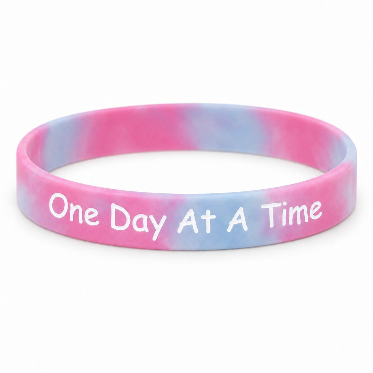 Debossed Wristbands  "One Day At A Time"