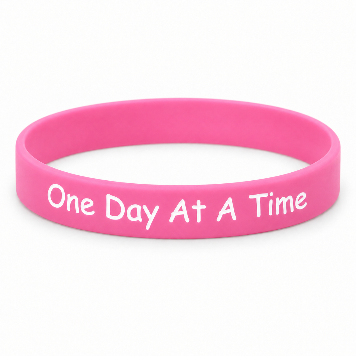 Debossed Wristbands  "One Day At A Time"