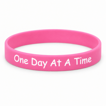 Debossed Wristbands  "One Day At A Time"