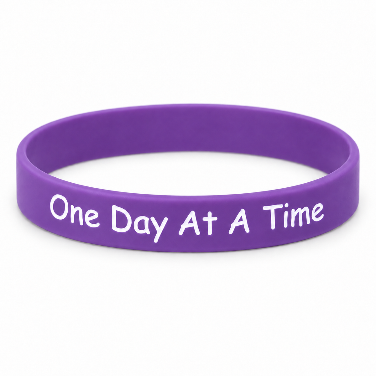 Debossed Wristbands  "One Day At A Time"