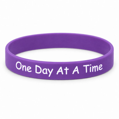Debossed Wristbands  "One Day At A Time"