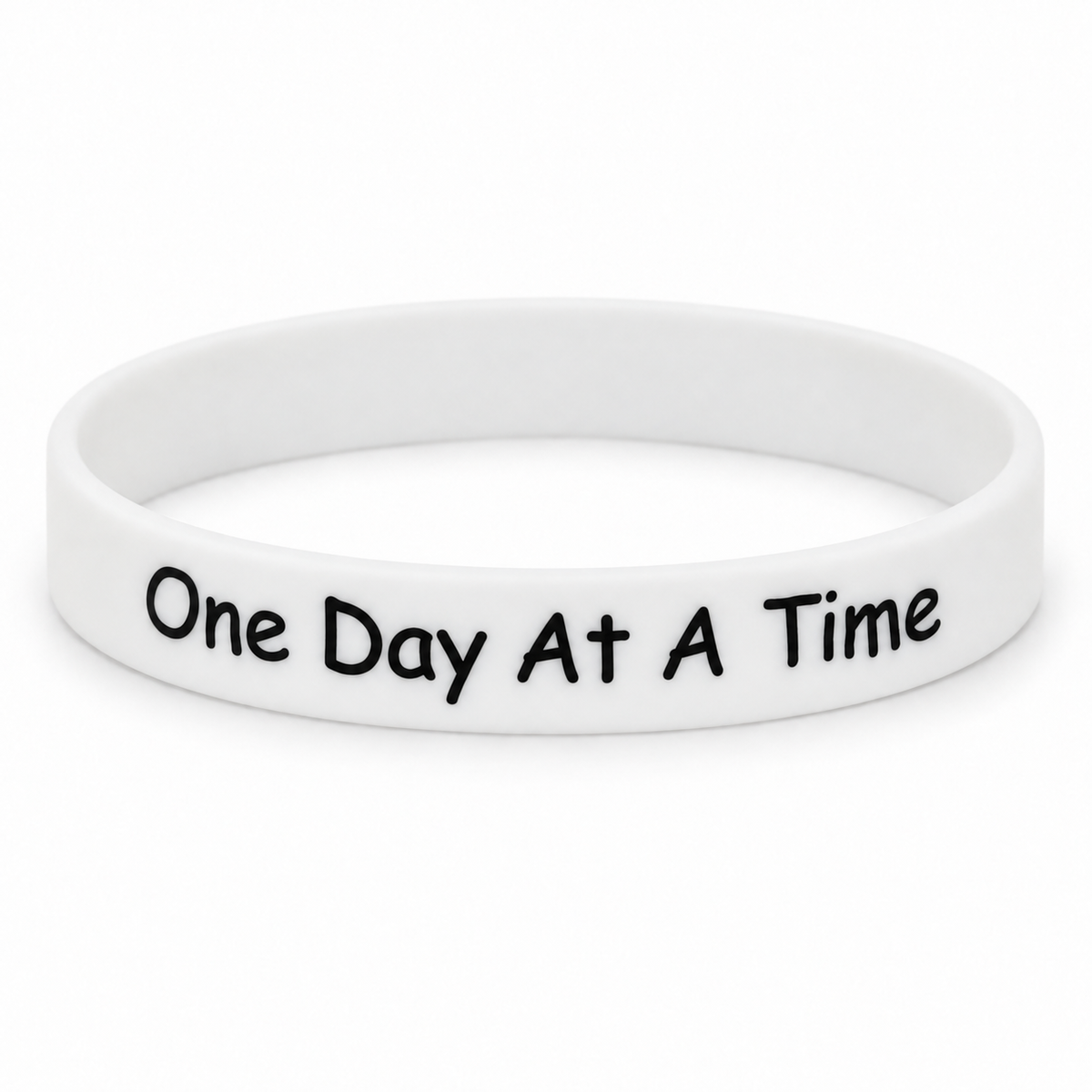 Debossed Wristbands  "One Day At A Time"