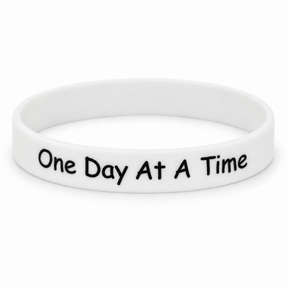 Debossed Wristbands  "One Day At A Time"