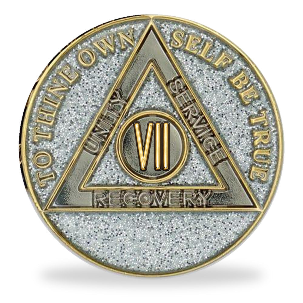 Silver Glitter Triplate AA Chips
