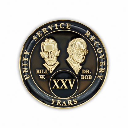 Black Founders Triplate AA Chips - 25 Years - front