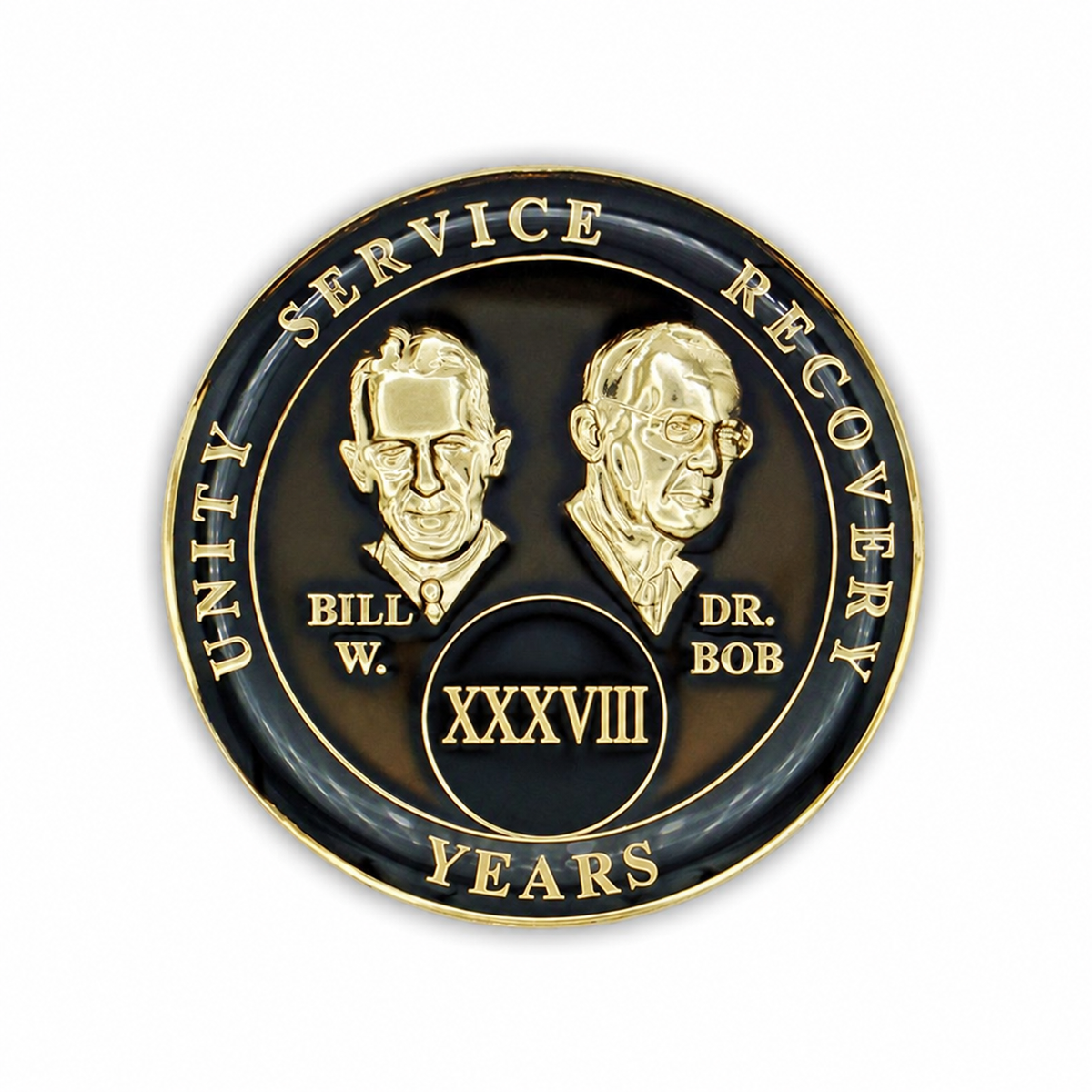 Black Founders Triplate AA Chips - 38 Years - front