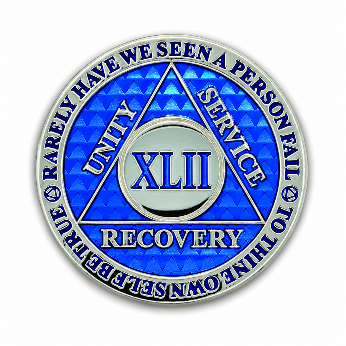Blue Legacy Triplate AA Chip 42 Years front