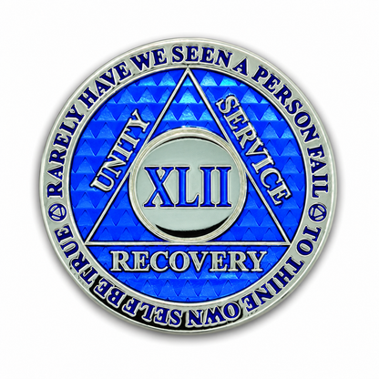 Blue Legacy Triplate AA Chip 42 Years front