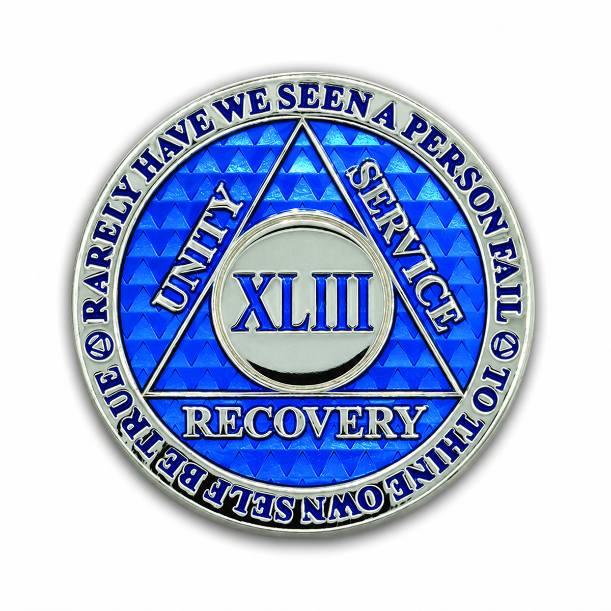 Blue Legacy Triplate AA Chip 43 Years front