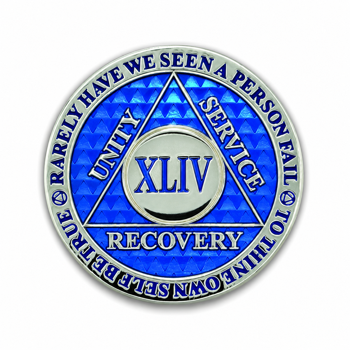 Blue Legacy Triplate AA Chip 44 Years front