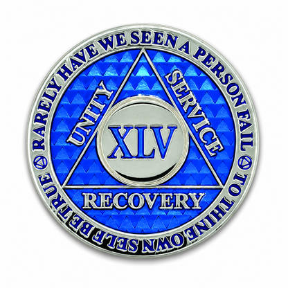 Blue Legacy Triplate AA Chip 45 Years front
