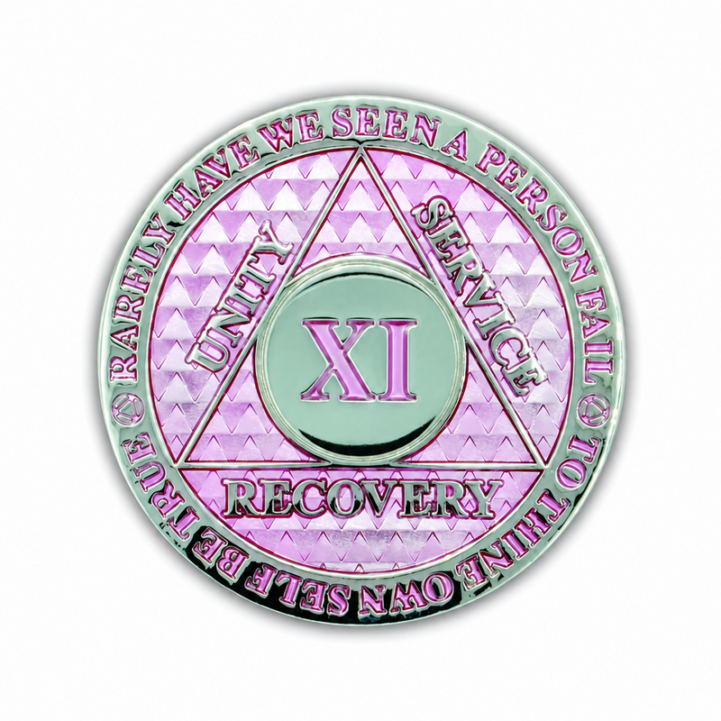 Pink Legacy Triplate AA Chip - 11 Years front