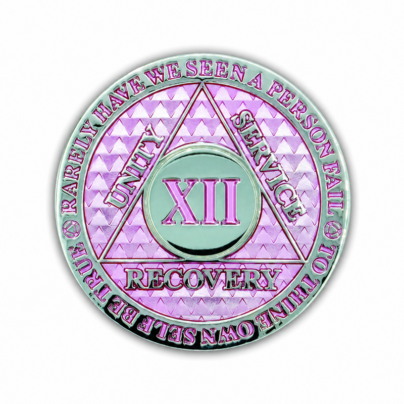 Pink Legacy Triplate AA Chip - 12 Years front