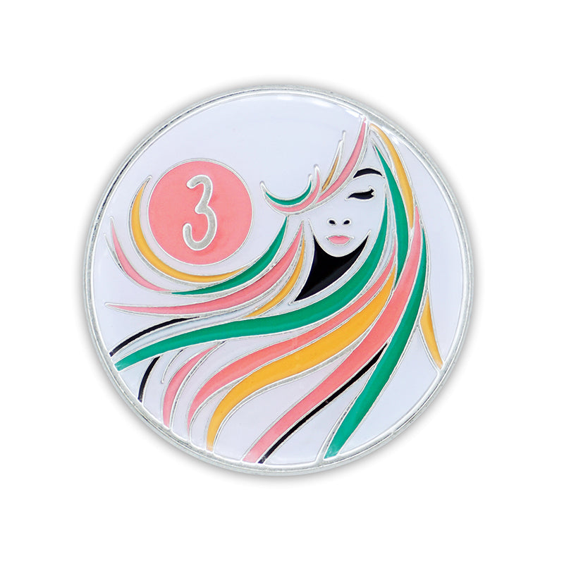 Sober Woman Glow-in-the-Dark AA Coin — 3 Years