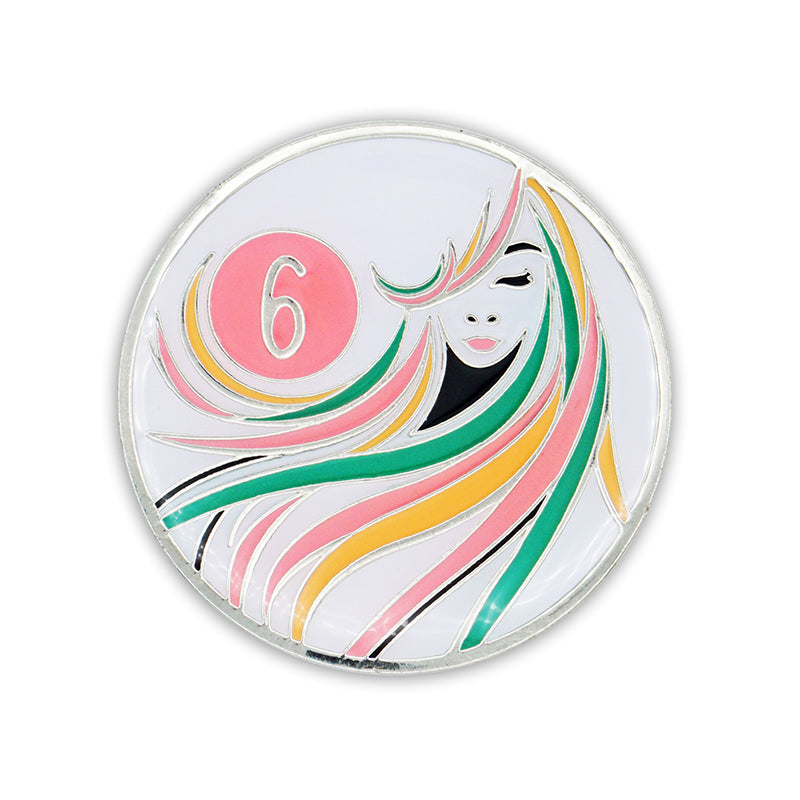 Sober Woman Glow-in-the-Dark AA Coin — 6 Years