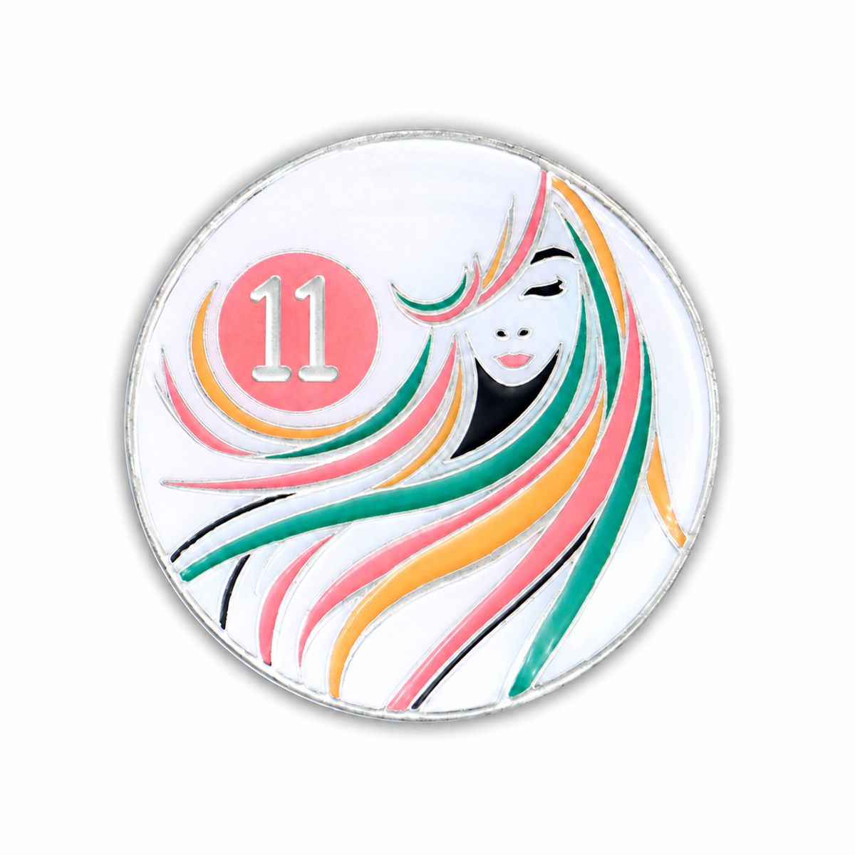 Sober Woman AA coin 11 years front