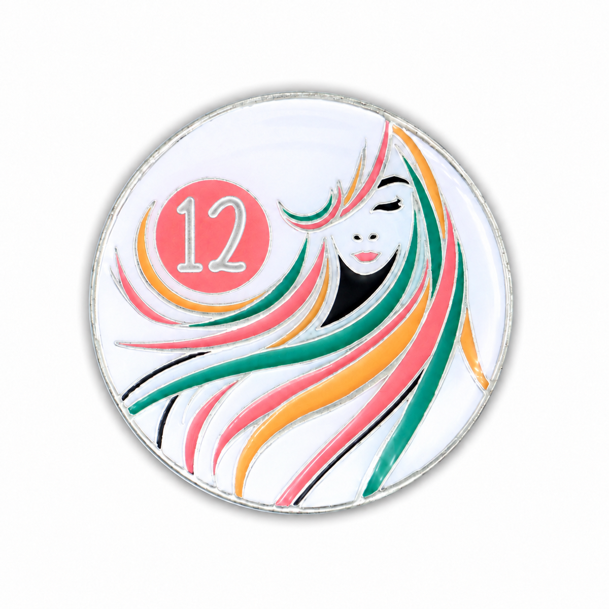 Sober Woman AA coin 12 years front