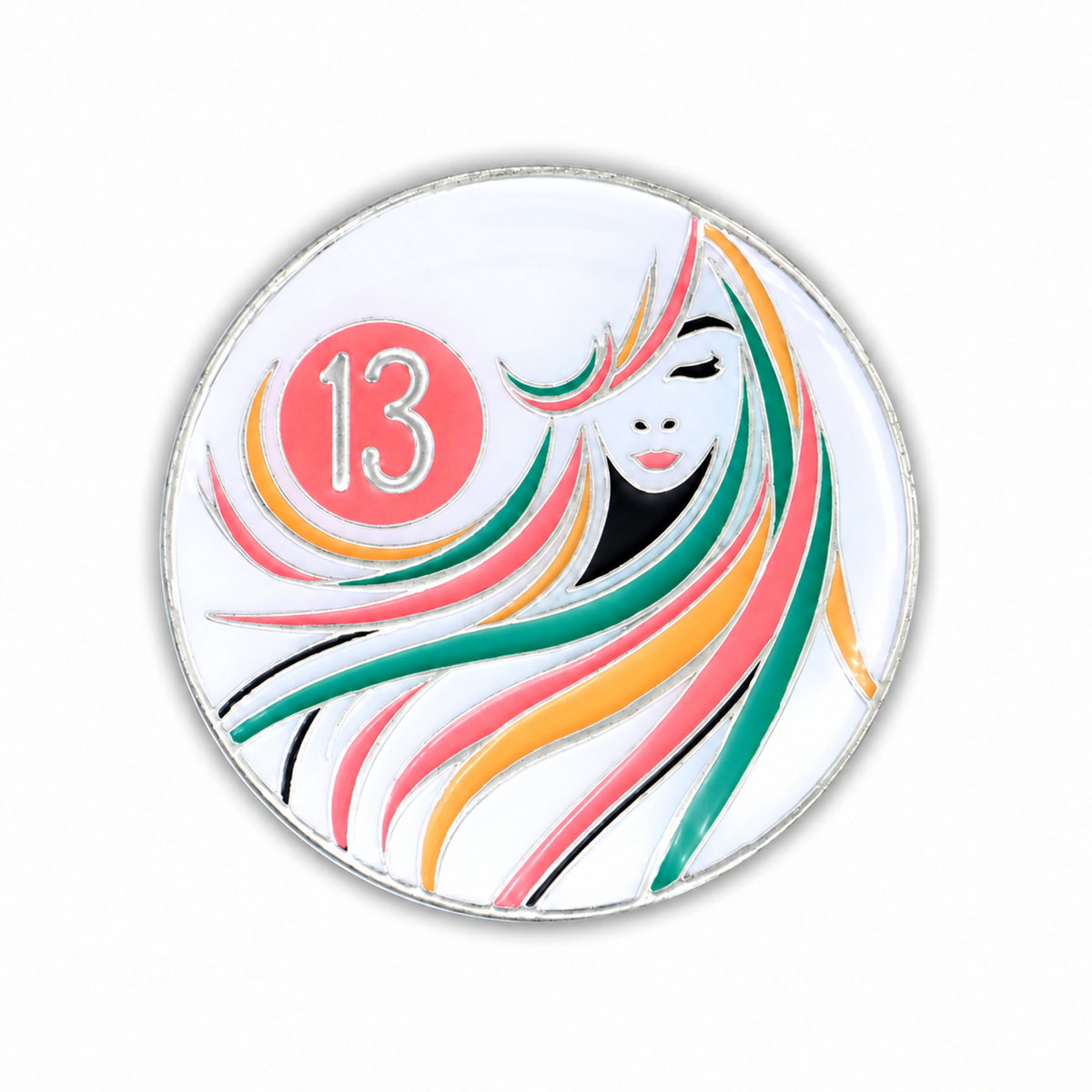 Sober Woman 13 Years recovery coin front