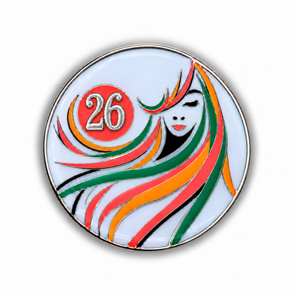 Sober Woman Glow-in-the-Dark AA Coin — 26 Years, corrected front