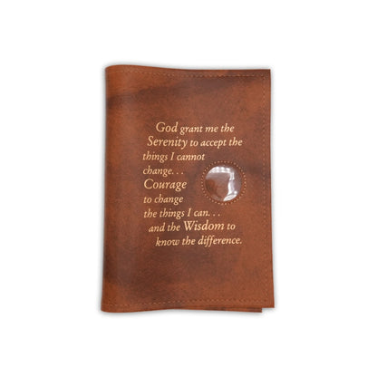 Single Big Book Cover W/Serenity Prayer and Coin Holder