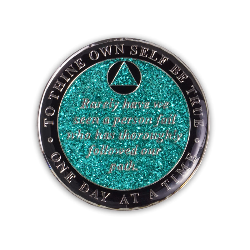 Aqua Glitter Founders Triplate AA Chips