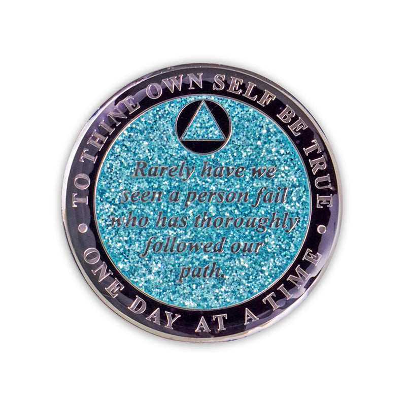 Blue Glitter Founders Triplate AA Chips