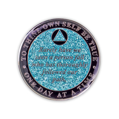 Blue Glitter Founders Triplate AA Chips
