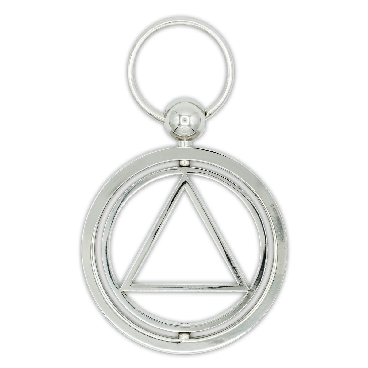 Silver AA Symbol Spinner Keychain