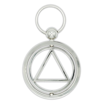 Silver AA Symbol Spinner Keychain