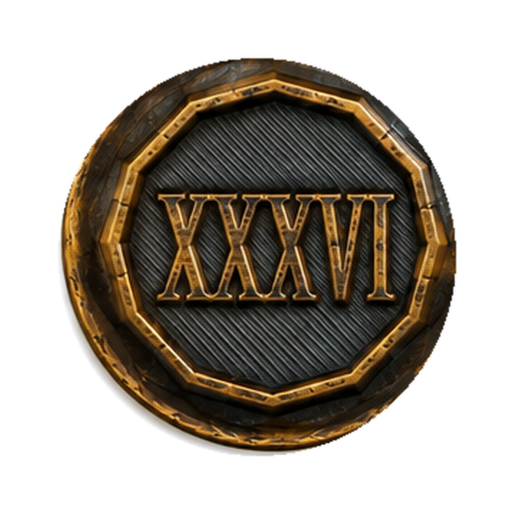 Anniversary Year Center 36 Years (XXXVI)