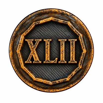 Anniversary Year Center 42 Years (XLII)