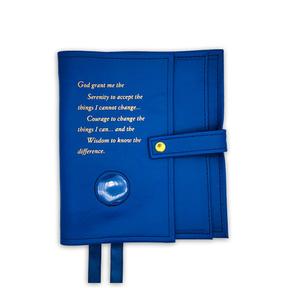 Double Big Book Cover W/Serenity Prayer and Coin Holder