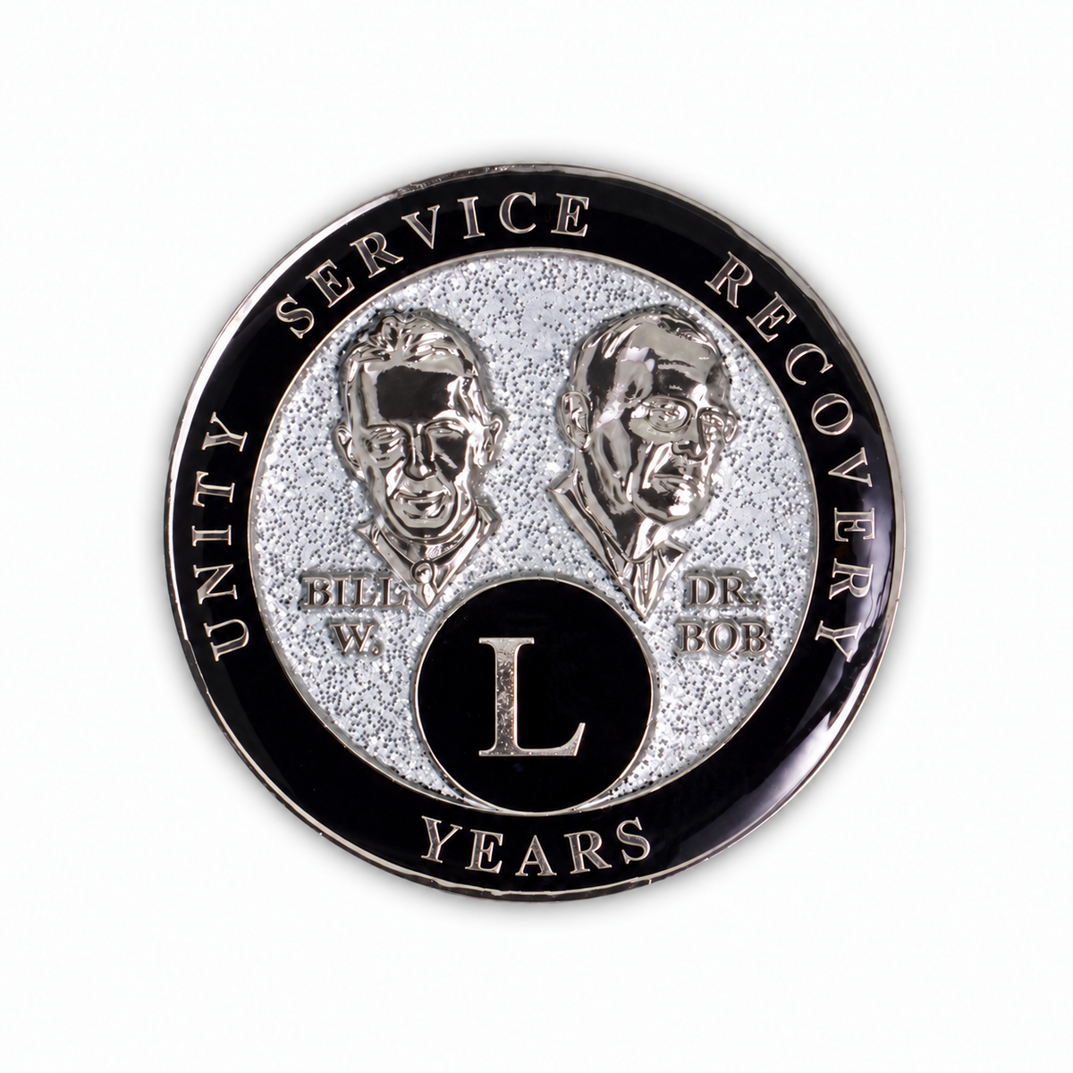 Silver Glitter Founders Triplate AA Chip - 50 Years
