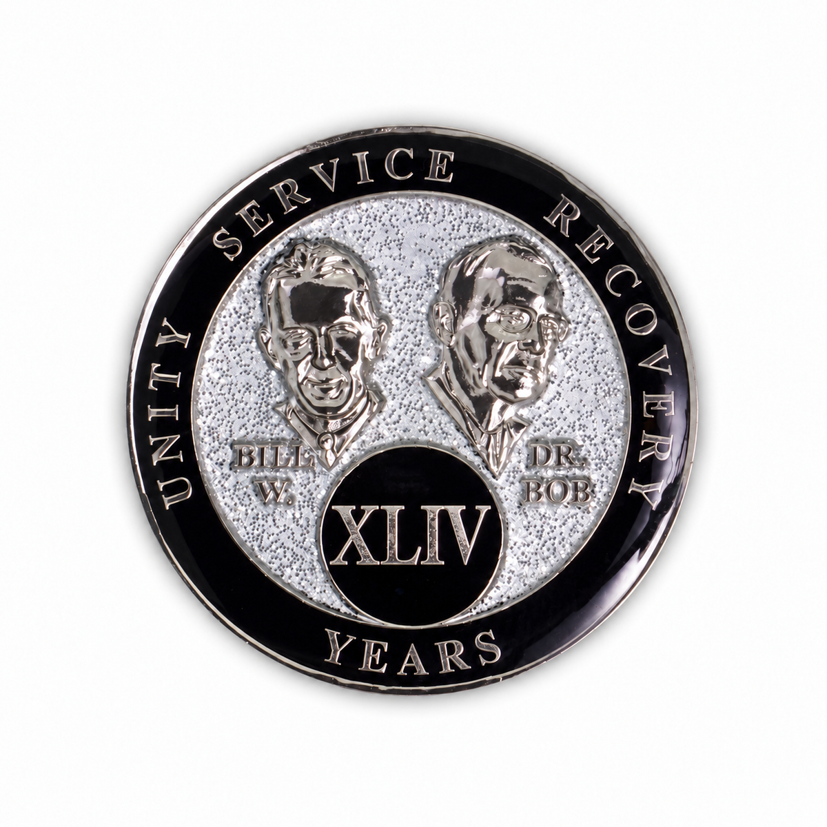Silver Glitter Founders Triplate AA Chip - 44 Years
