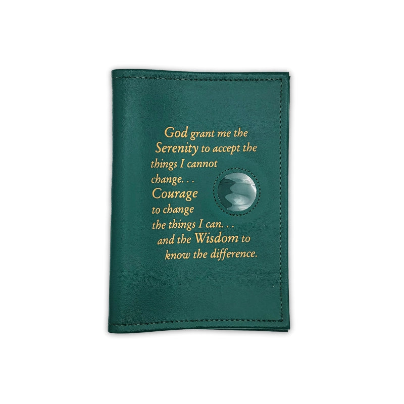 Single Big Book Cover W/Serenity Prayer and Coin Holder