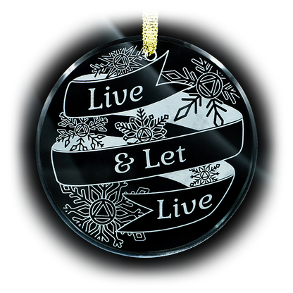 Etched Glass Christmas Tree Ornaments