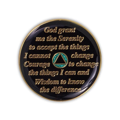 Aqua Glitter Triplate AA Chips - The Token Shop