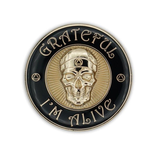 Gold Grateful I'm Alive Medallion - The Token Shop