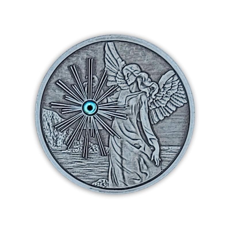 Guardian Angel Coin With Gemstone - The Token Shop