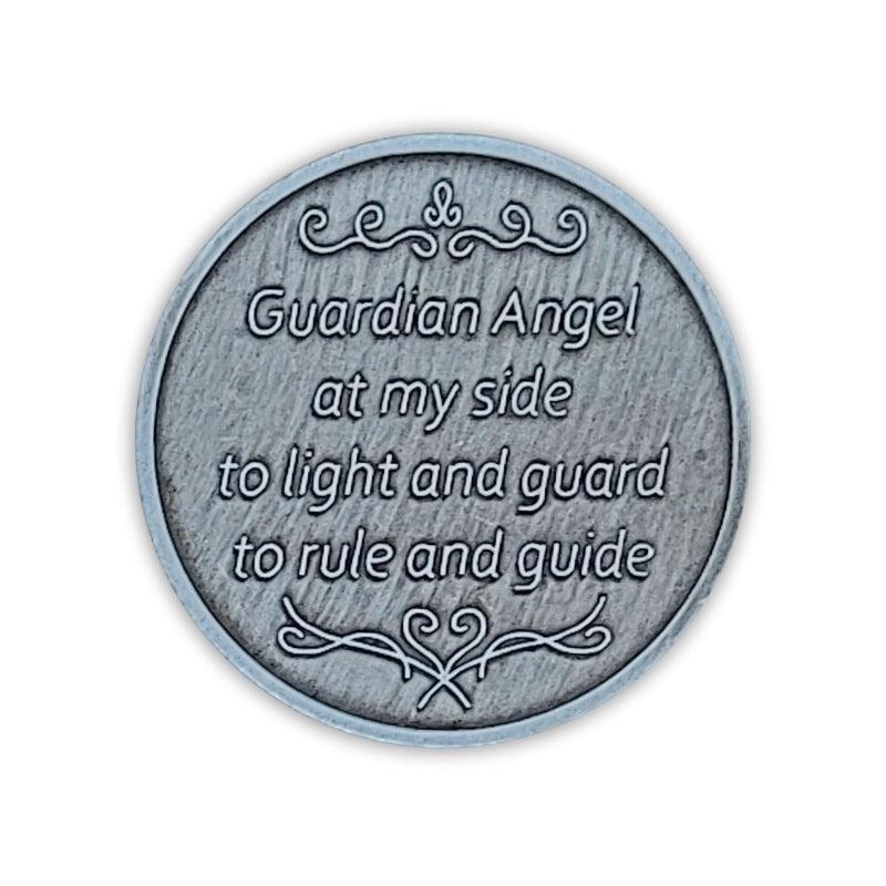 Guardian Angel Coin With Gemstone - The Token Shop