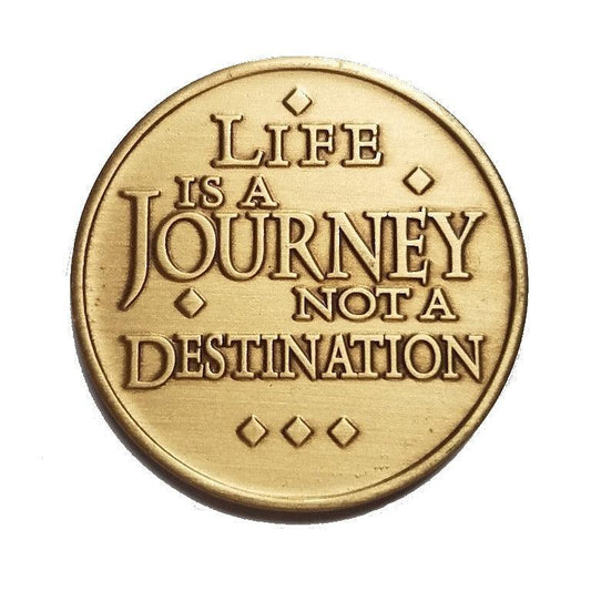 LIfe Is A Journey Bronze Affirmation Medallion - The Token Shop