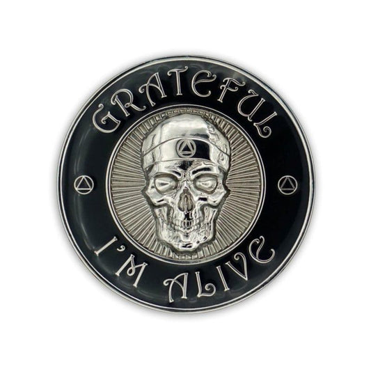 Silver Grateful I'm Alive Medallion - The Token Shop