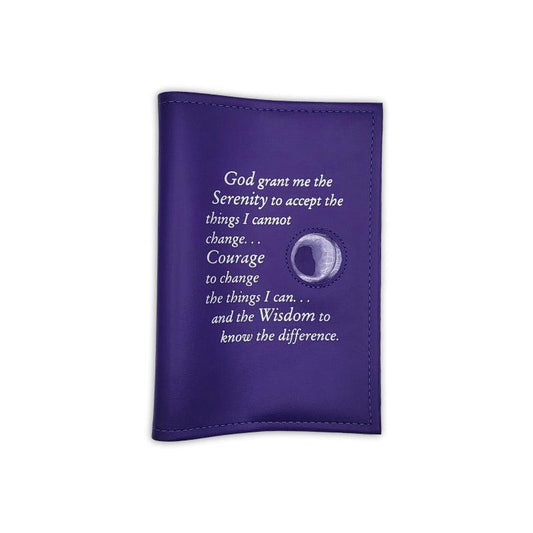 Single Big Book Cover W/Serenity Prayer and Coin Holder - The Token Shop